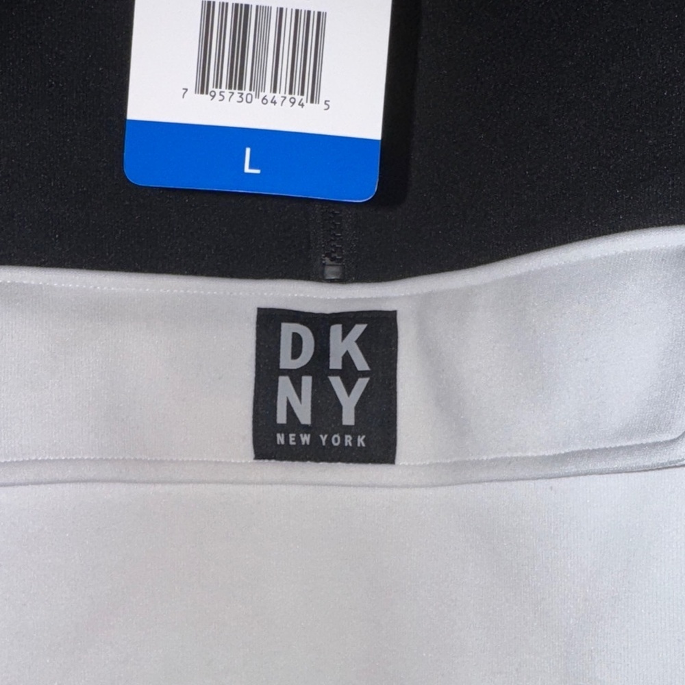 DKNY Black, White, and Teal Jacket - Picture 3 of 8